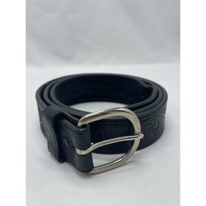 SILVER CREEK CLASSICS Women's Western Belt 100% Leather Hand Tooled Sz 36